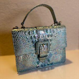 Brahmin Iridescent Crocodile-Embossed Handbag